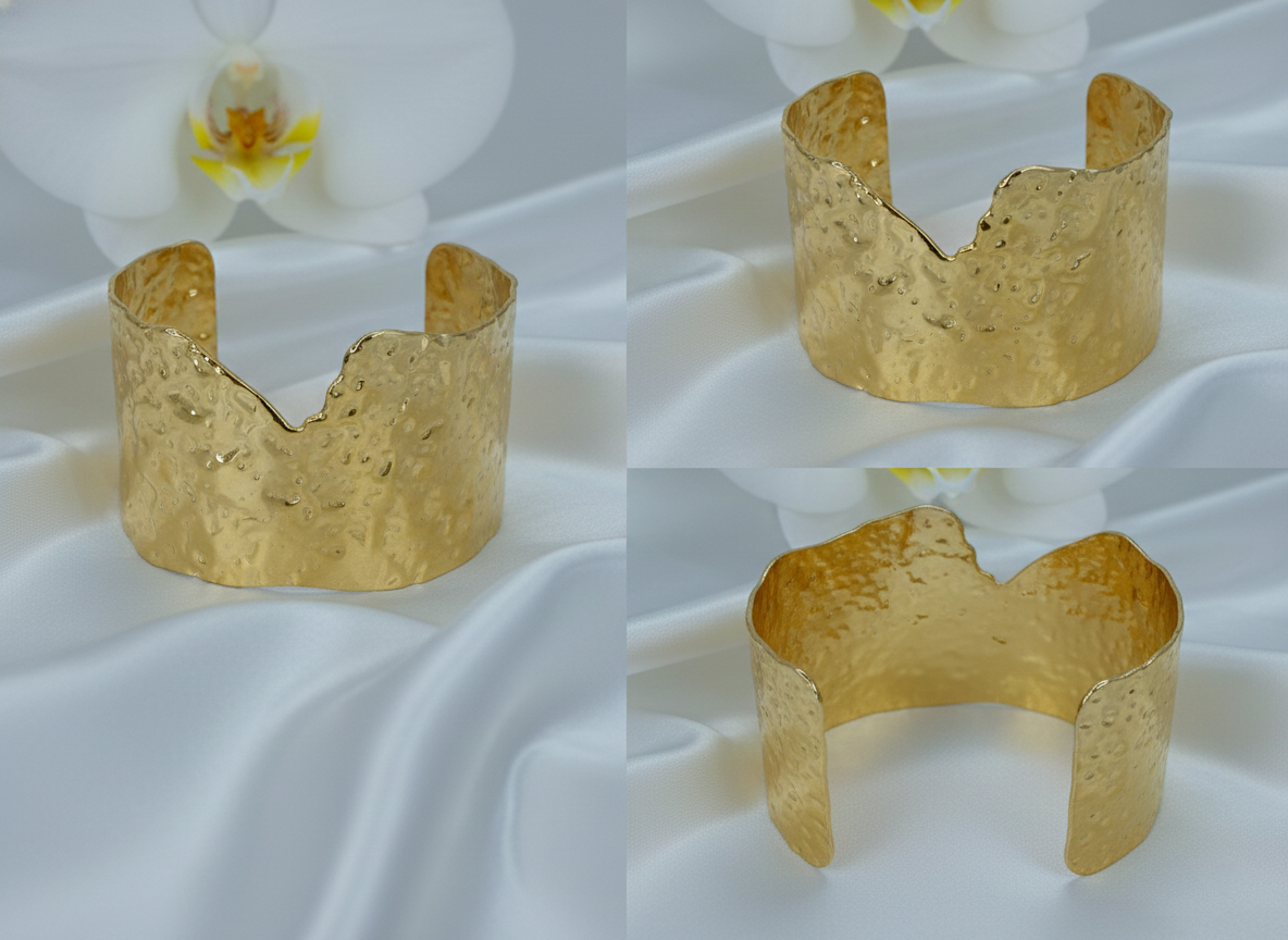 Bracelet manchette Athéna - élégance simple et sophistication intemporelle