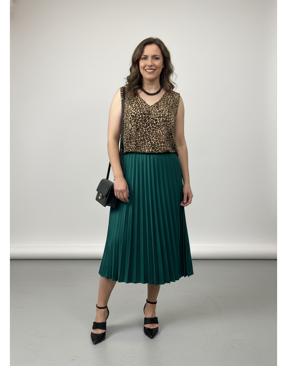 "Débardeur Léon léopard BONITALUZ - vue détail motif sauvage, style audacieux femme"