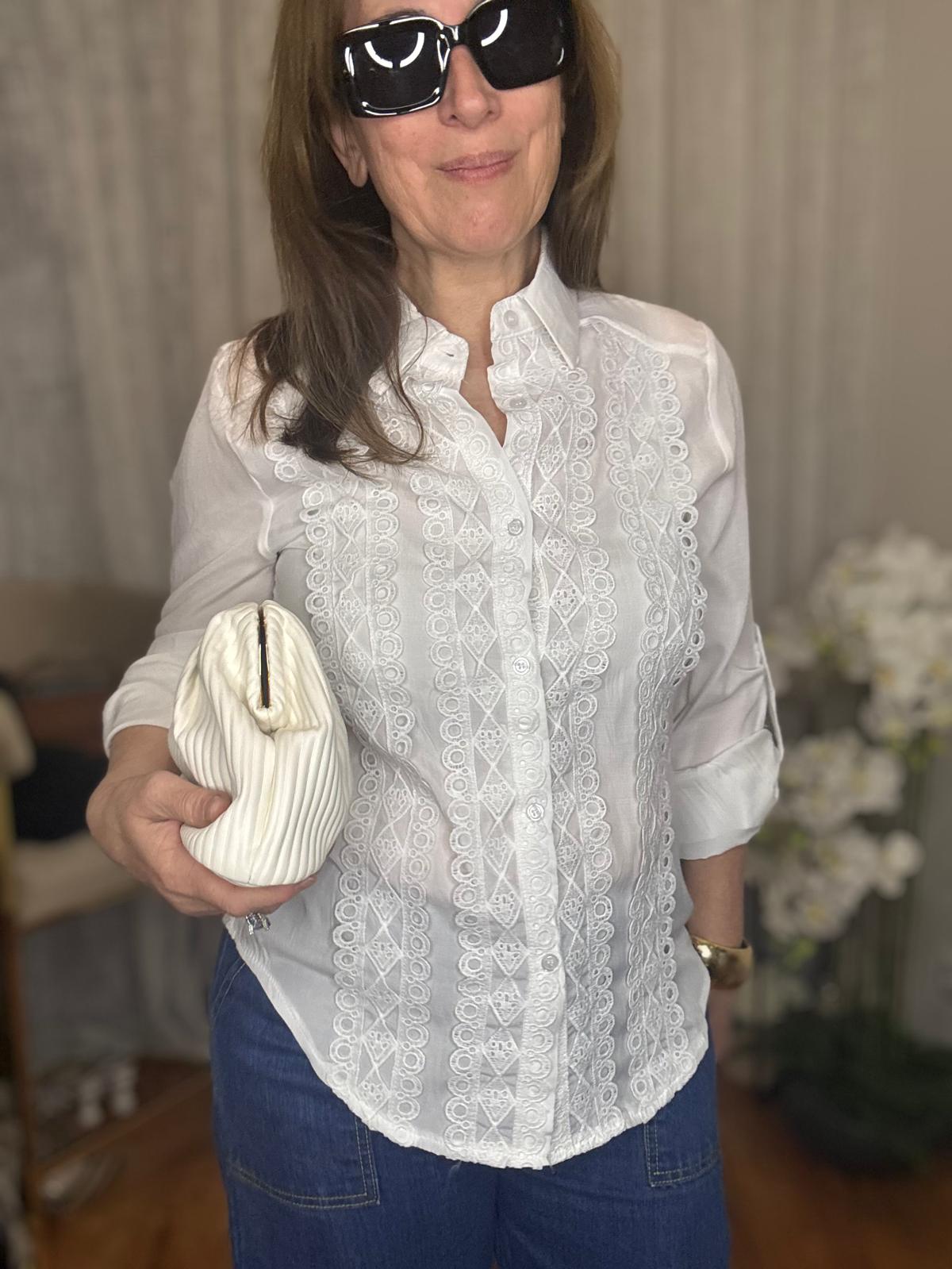 Chemise à broderie anglaise Agnès