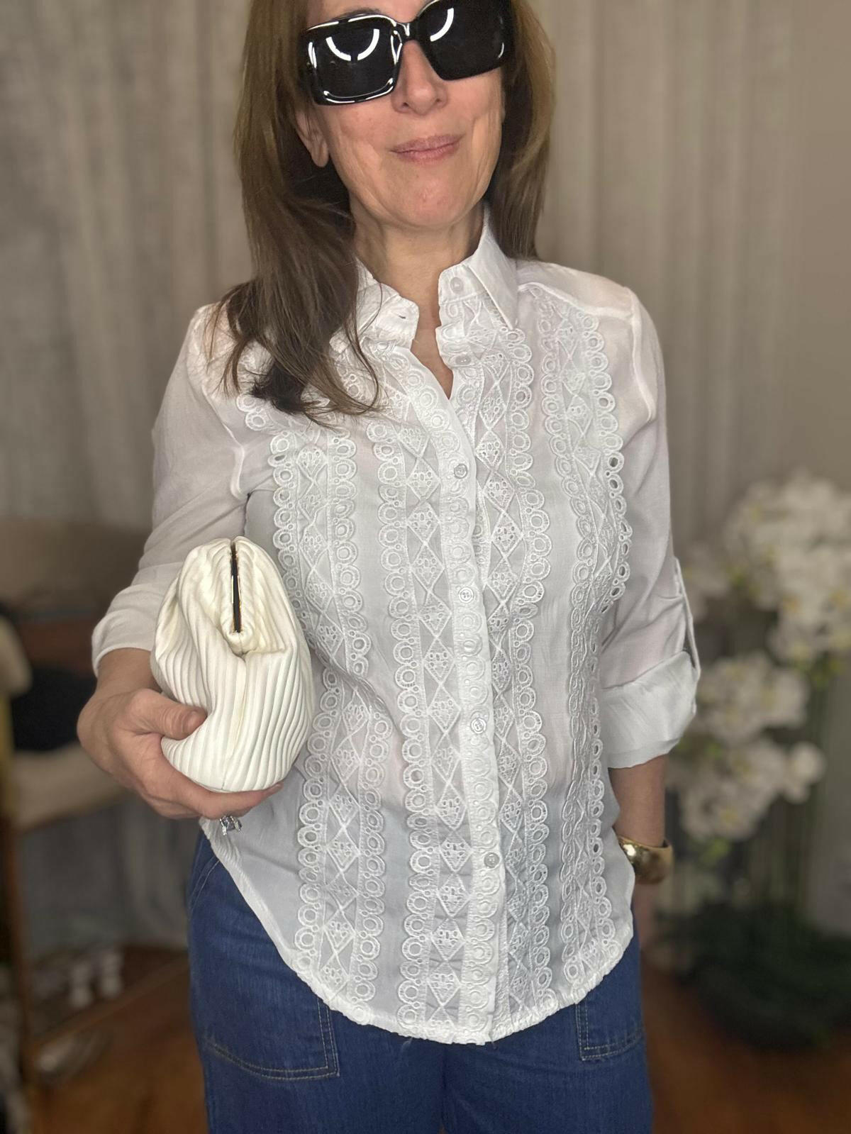 Chemise à broderie anglaise Agnès.