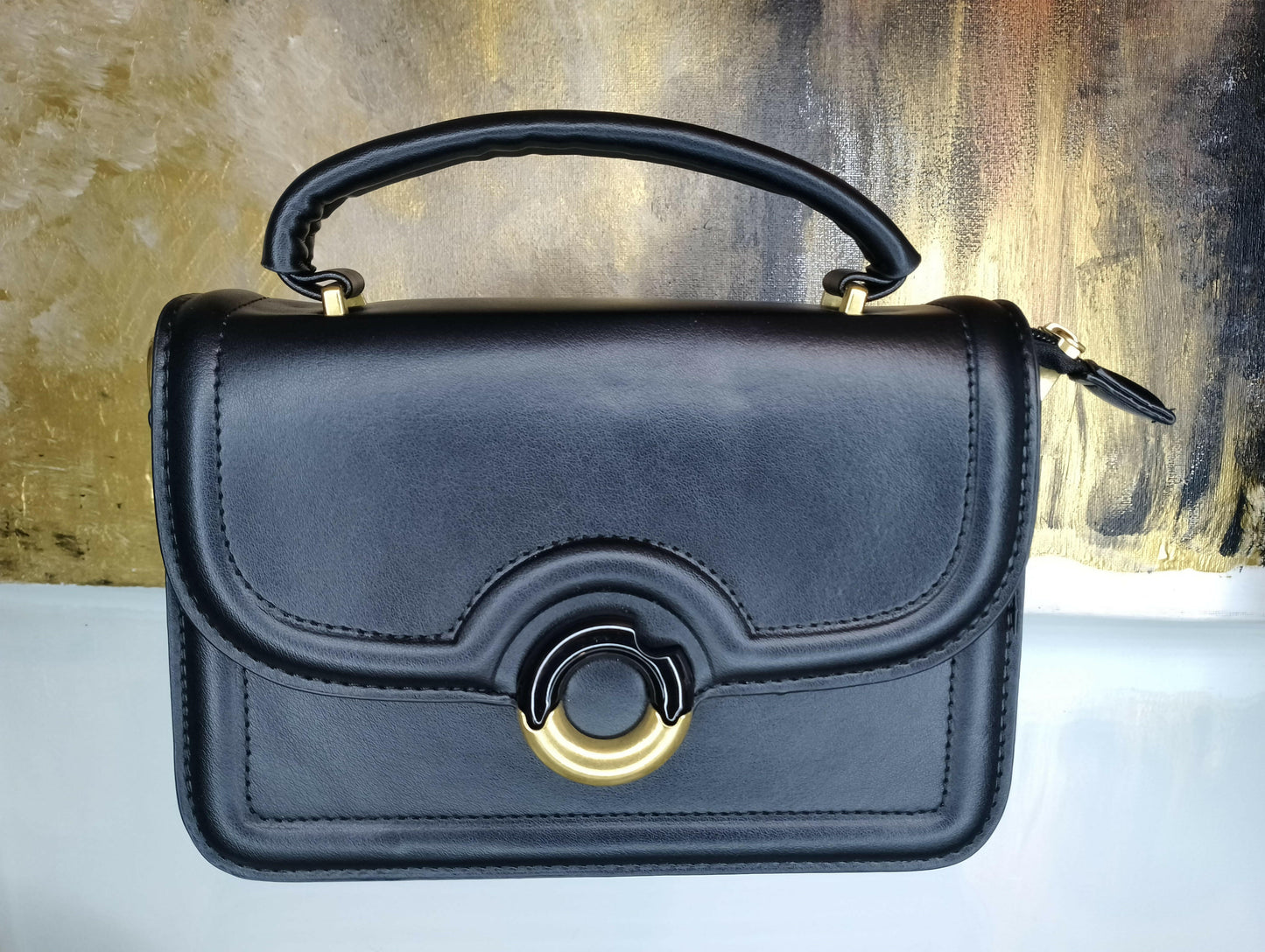 Sac Noa coloris noir classique intemporel, vue d'ensemble - sac haute qualité sécurité maximale pour occasions nécessitant accessoire distinctif