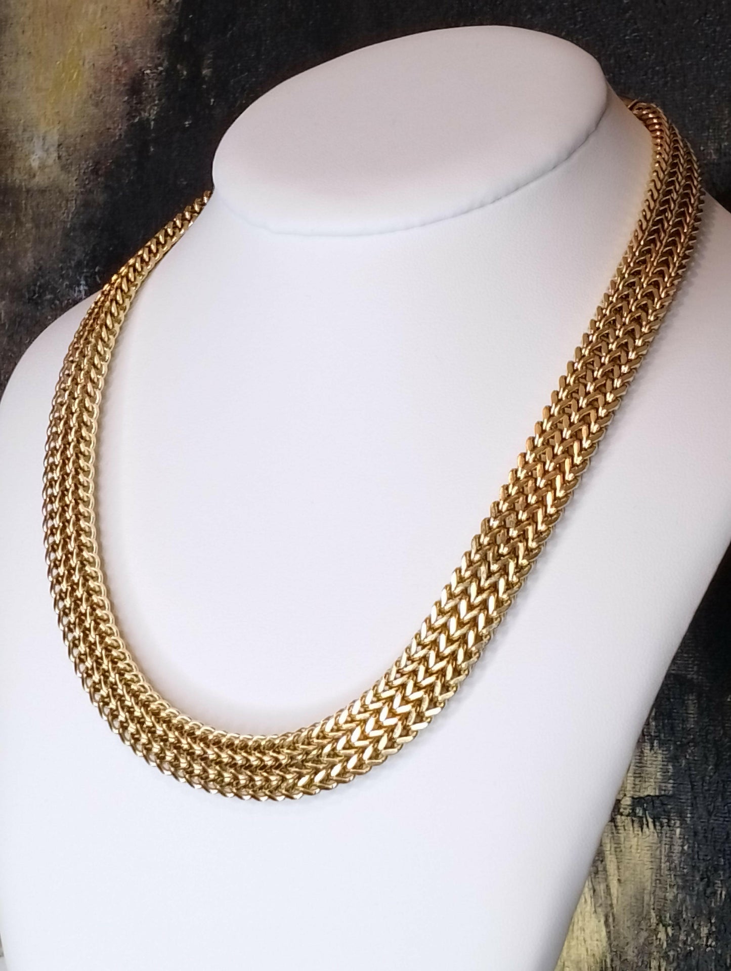 Collier Ophélie chaîne réglage ajustable, vue détaillée - collier toutes saisons nettoyage chiffon doux
