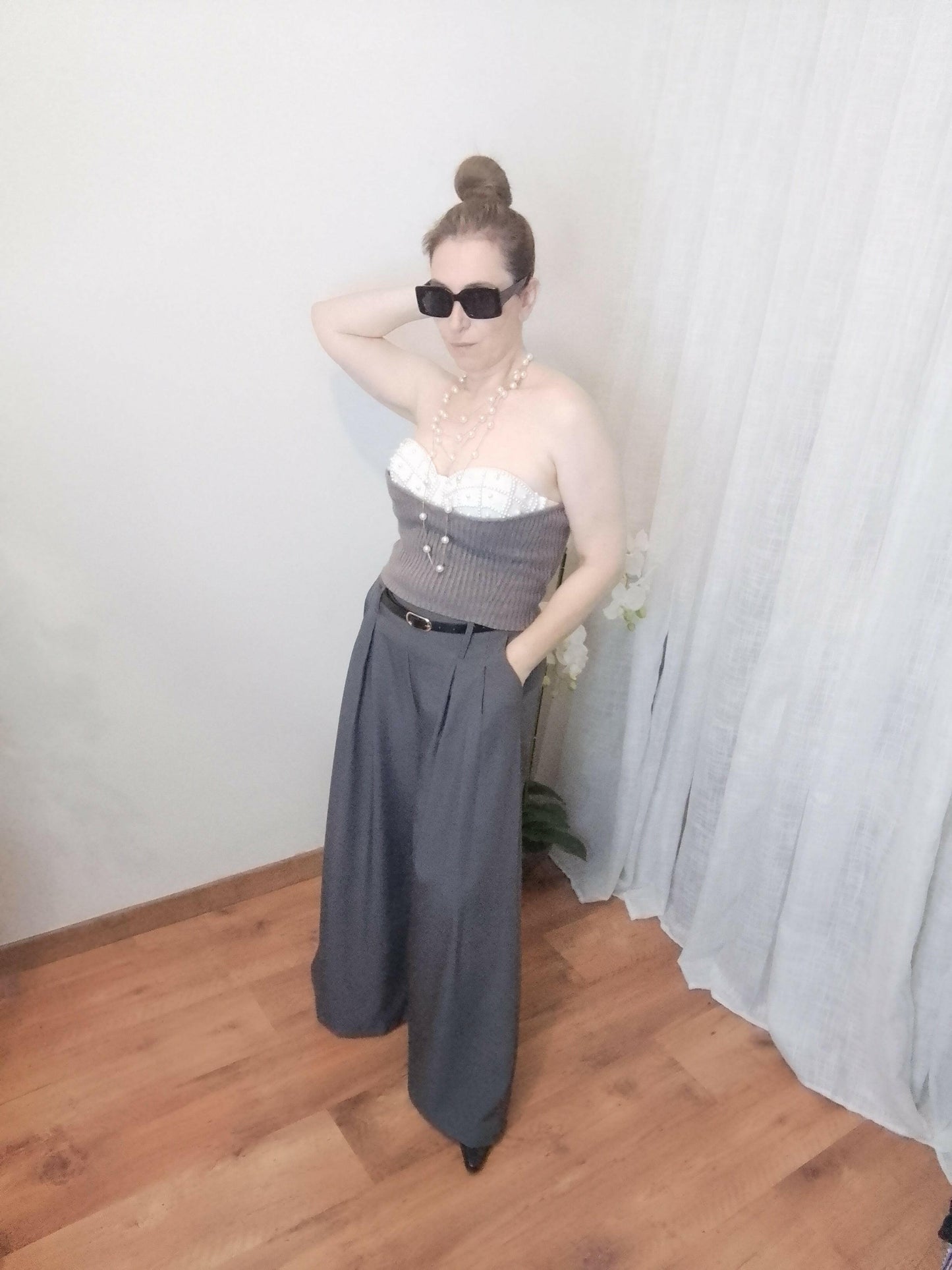 Pantalon Eddy gris.