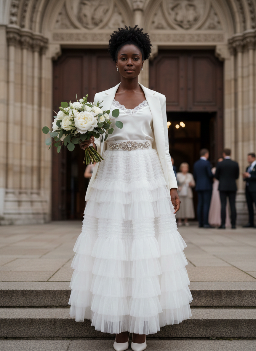 🤍 Jupe Rosalia Blanche - La pureté élégante. Craquez pour Rosalia ! Cette jupe blanche immaculée incarne la féminité pure et l'élégance intemporelle. Un must-have qui illumine instantanément tous vos looks.