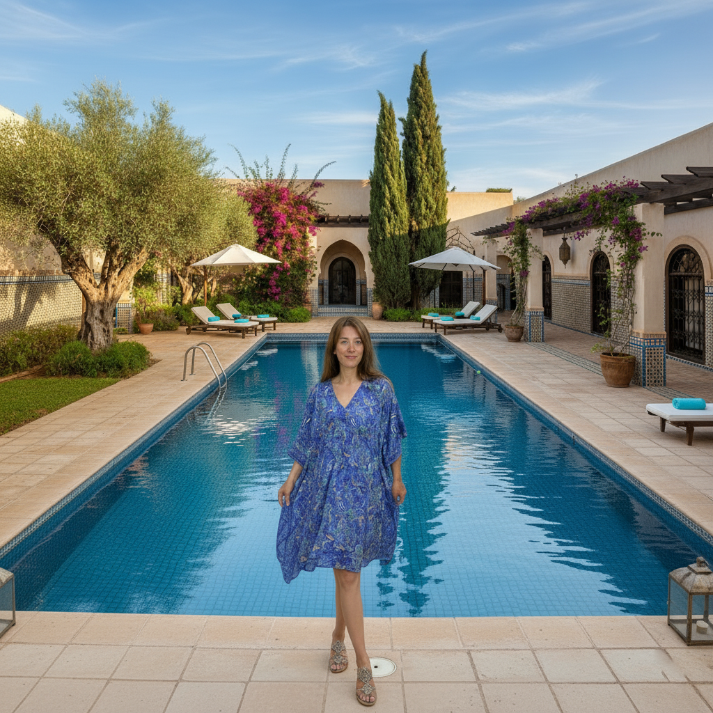 "Robe Lys BONITALUZ - soie artistique 100%, pureté et élégance absolue femme"