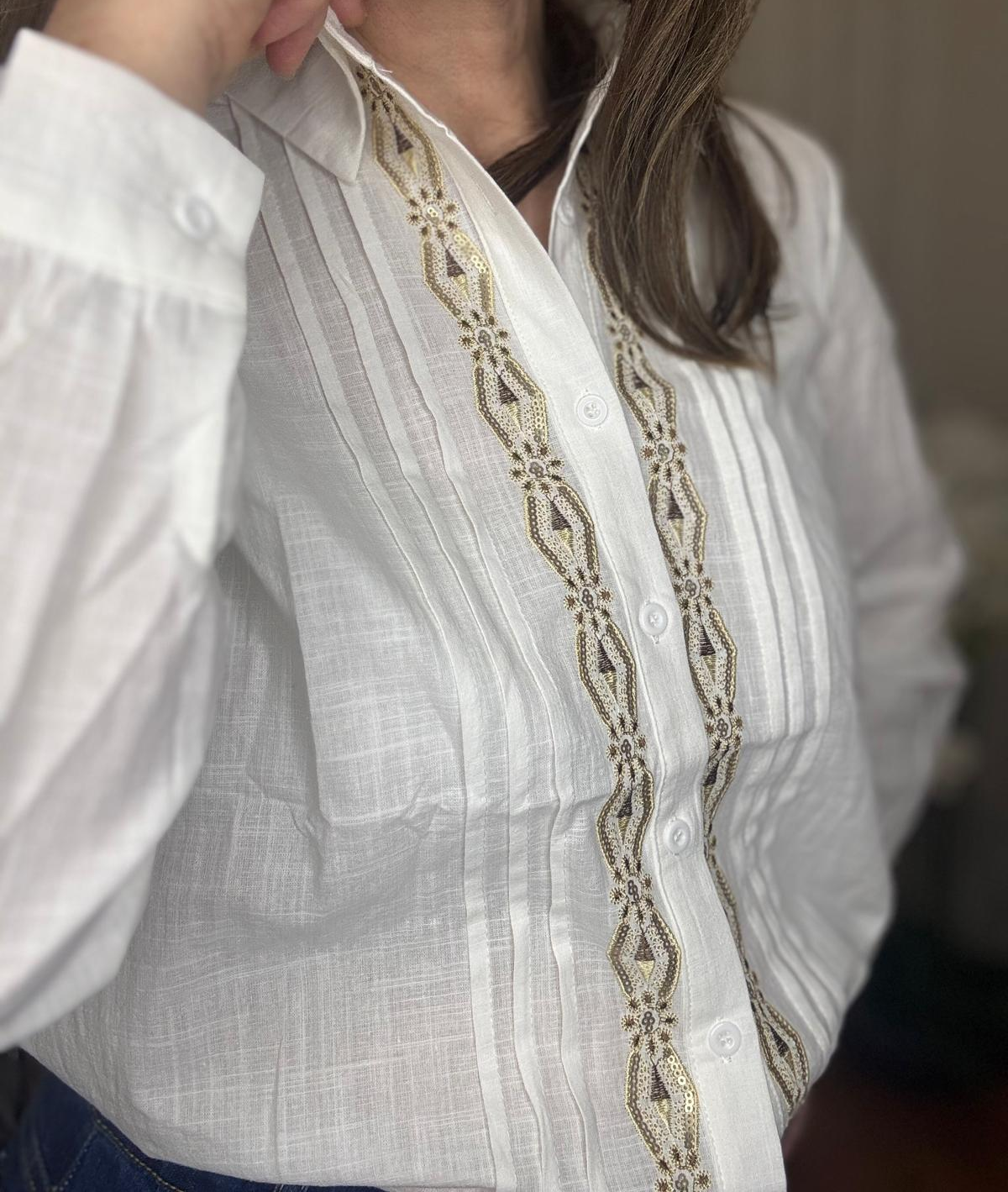 Chemise brodée Tina