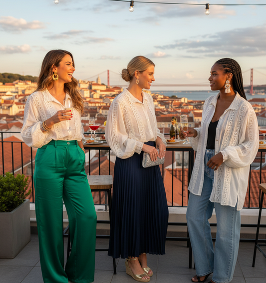 Blouse Gaël style romantique moderne - pièce unique et précieuse