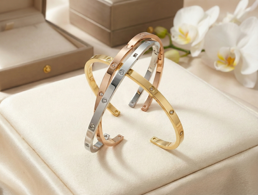 Bracelet Stacy strass délicats - acier inoxydable et style unique