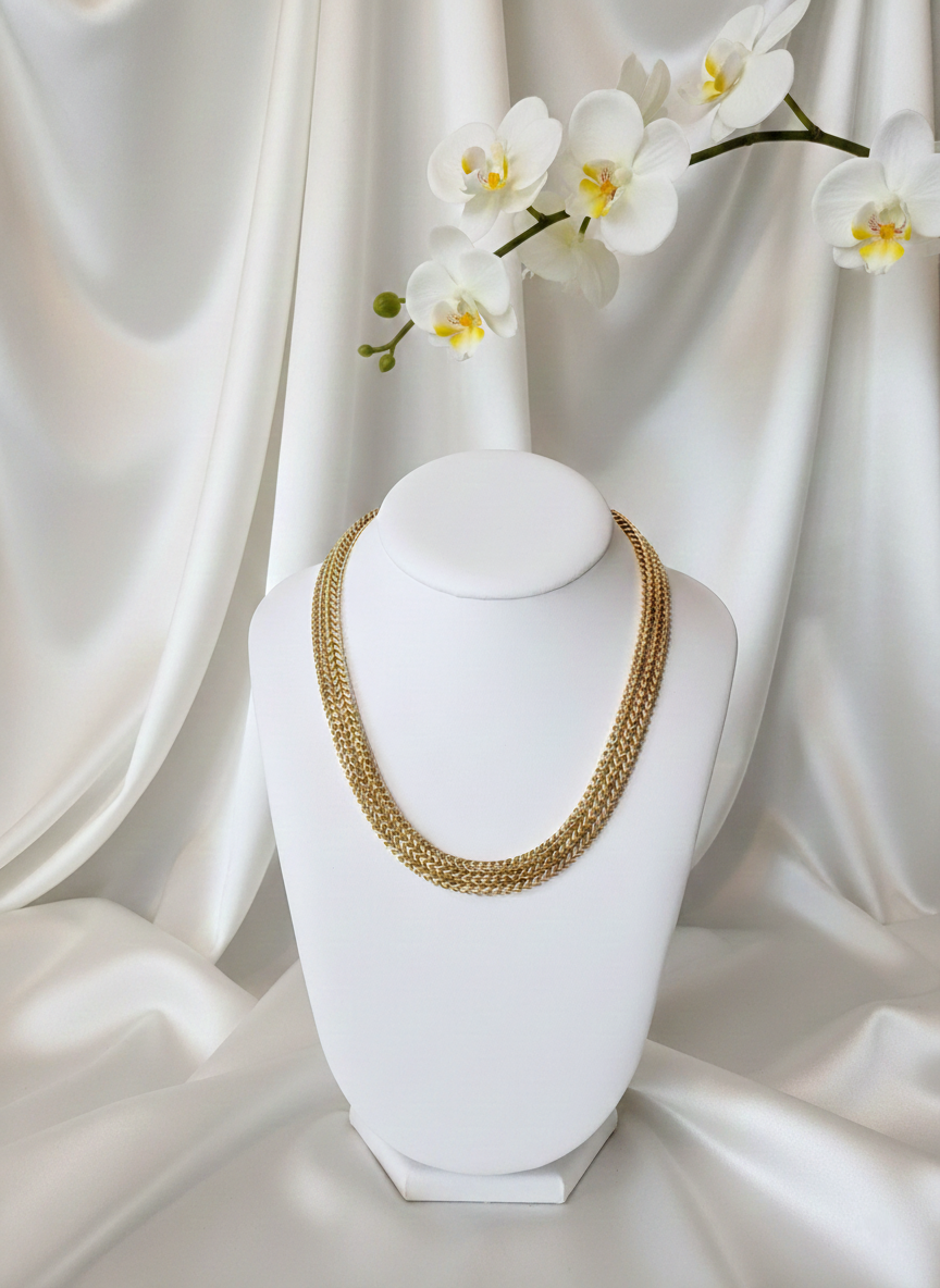 Collier Ophélie chaîne gourmette acier inoxydable - élégance robuste et polyvalente