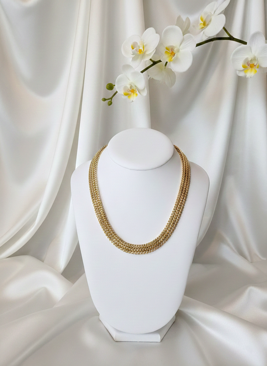 Collier Ophélie chaîne gourmette acier inoxydable - élégance robuste et polyvalente