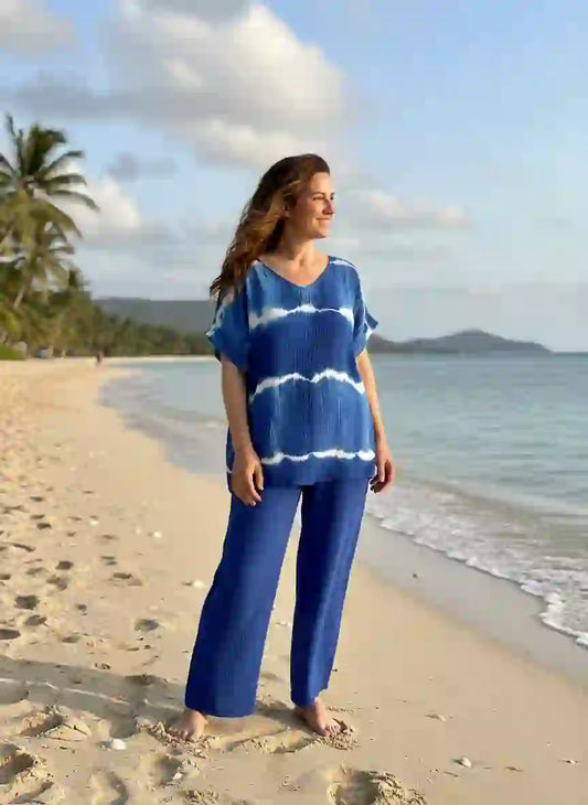 Conjunto tie & dye azul