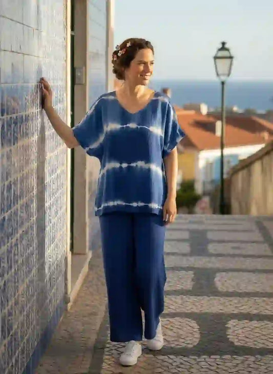Conjunto tie & dye azul