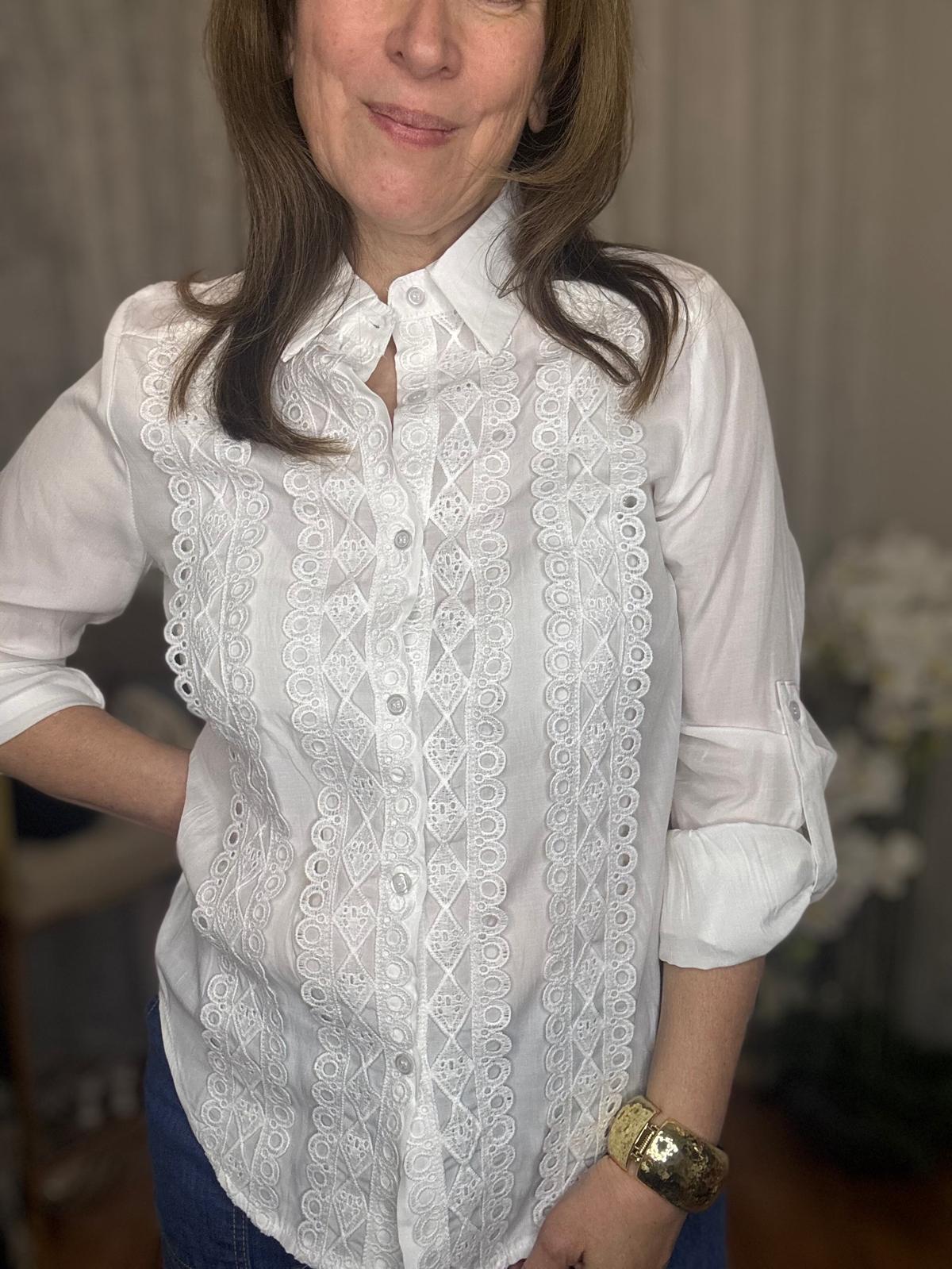 Chemise à broderie anglaise Agnès