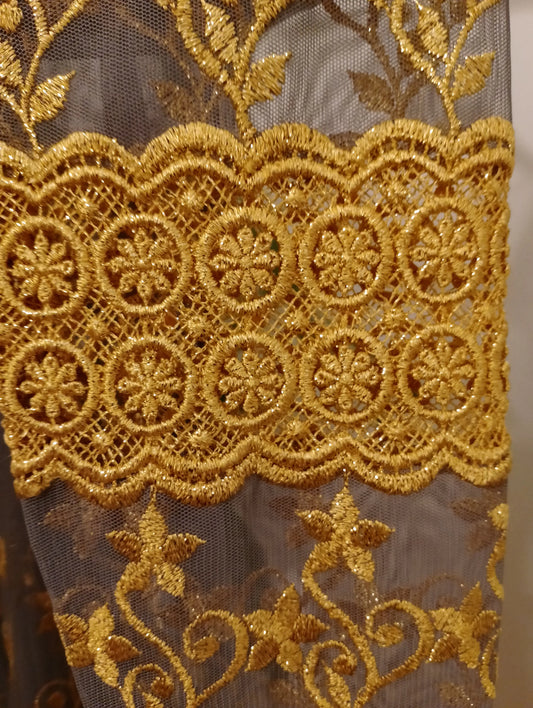 Tunique Kebaya Brodée Dorée — Seconde Main ✨