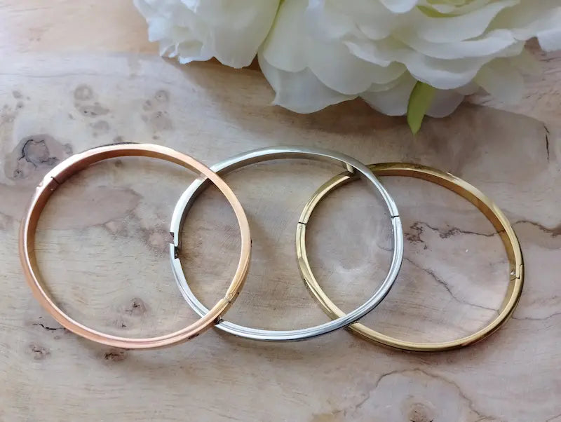 Bracelet Ornella Jonc Strass – Doré, Rose Gold, Argenté | BONITALUZ