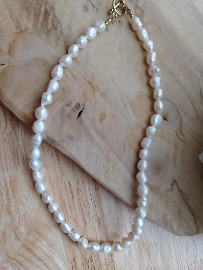Collier Sara – macro perles de nacre baroques irrégulières – BONITALUZ