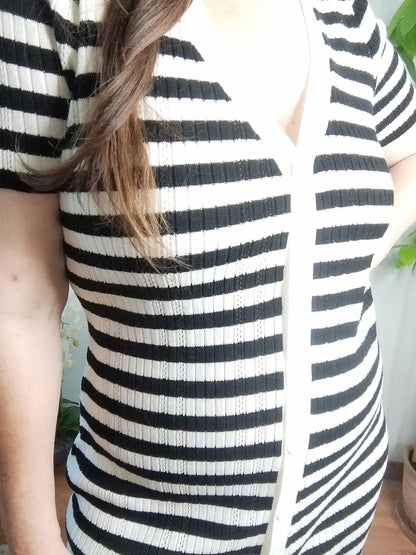 Robe Maréa dos femme coupe ajustée maille fantaisie BONITALUZ