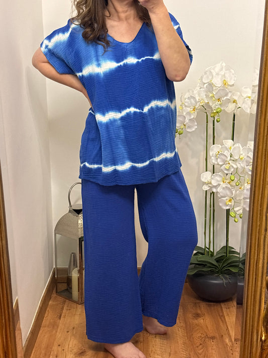 Blue tie &amp; dye set