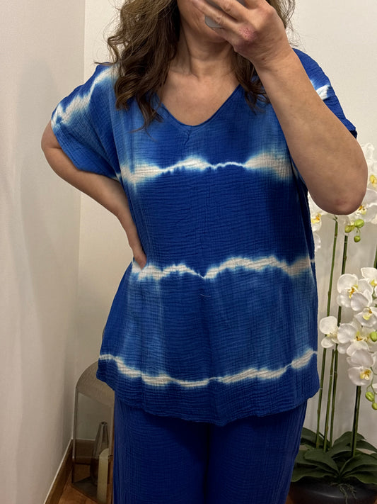 Blue tie &amp; dye set