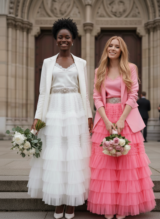 🤍 Jupe Rosalia Blanche - La pureté élégante. Craquez pour Rosalia ! Cette jupe blanche immaculée incarne la féminité pure et l'élégance intemporelle. Un must-have qui illumine instantanément tous vos looks.