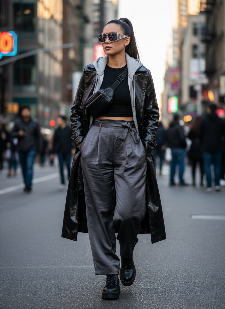 "Pantalon Louis Gris BONITALUZ - pantalon fluide 100% polyester, élégance intemporelle femme"