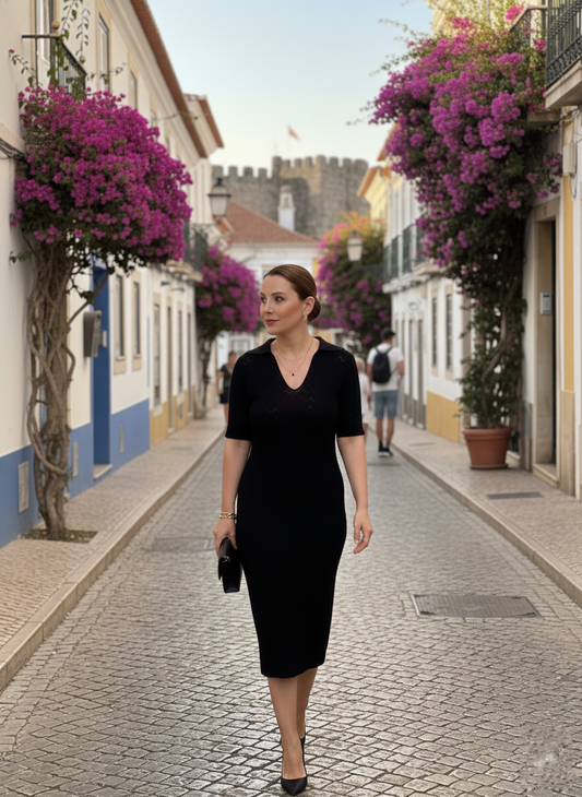 Robe Noëlle noire élégante - style sophistiqué et chic absolu