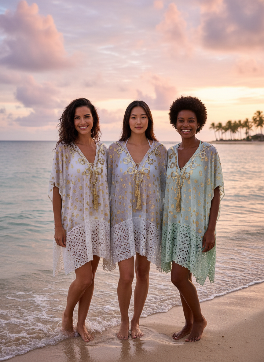 "Robe Tunique Mia BONITALUZ - tunique plage 100% coton, esprit vacances femme"