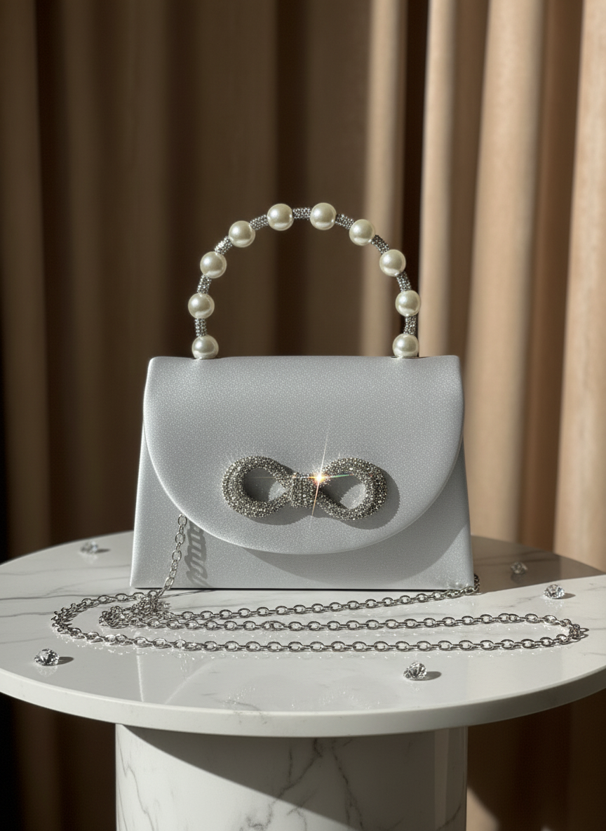 "Sac Perla BONITALUZ - sac élégant perles, compagnon occasions spéciales femme"