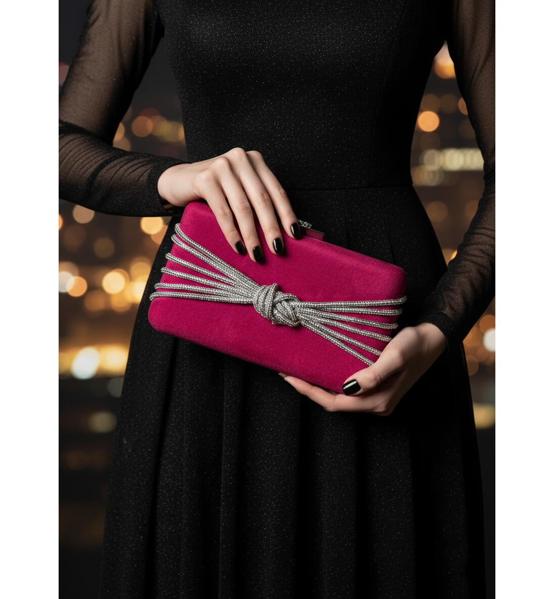 "Sac Rosaria BONITALUZ - détail cadre charnières, simplicité et élégance femme"