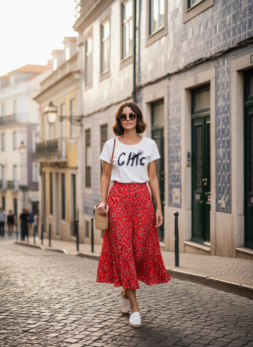 T-shirt CHIC en coton - basique élégant et intemporel