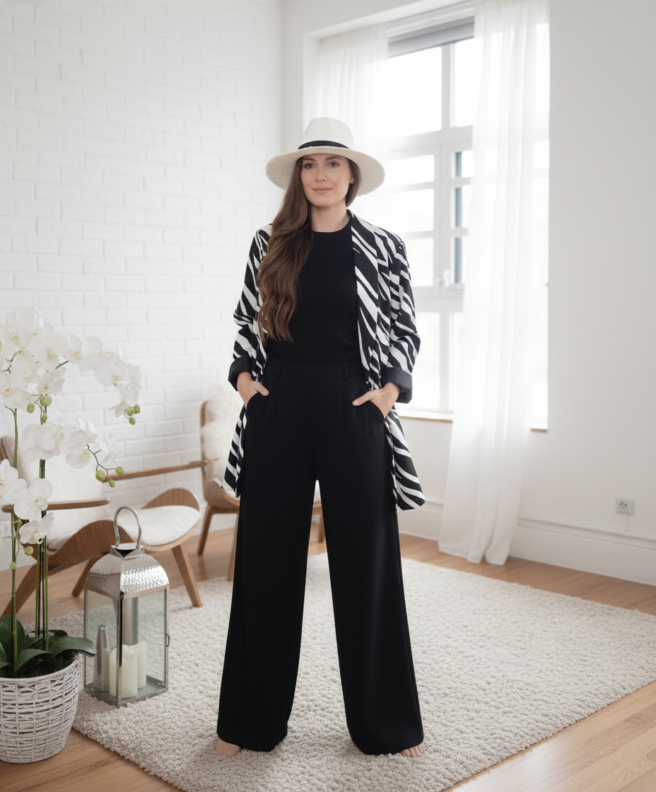 "Veste Zèbra BONITALUZ - ultra-légère fluide, style moderne audacieux femme"