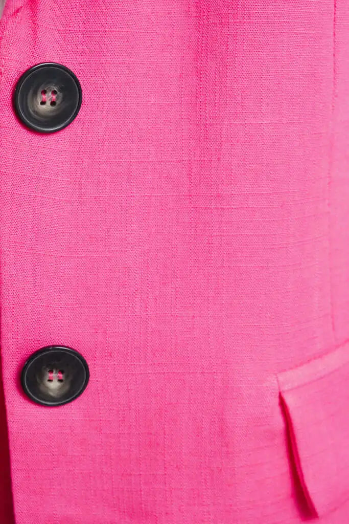  Détail tissu boutons veste Rosa rose fuchsia qualité premium BONITALUZ