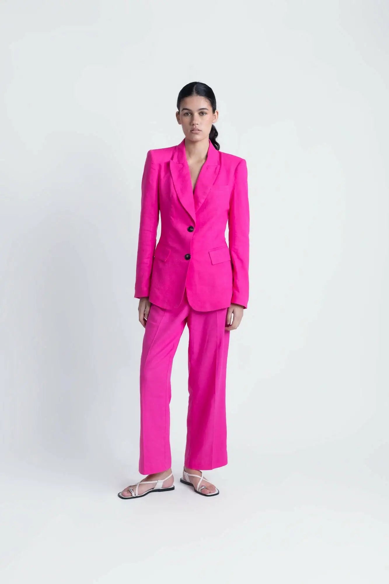 Ensemble veste Rosa pantalon rose fuchsia femme look complet BONITALUZ